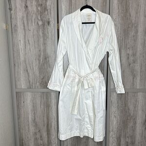 Body Linens Robe Size S Egyptian Cotton 500 Thread Count White C Initial
